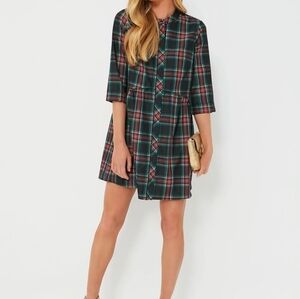 Tuckernuck Plaid Royal Shirt Dress NWT Size Large